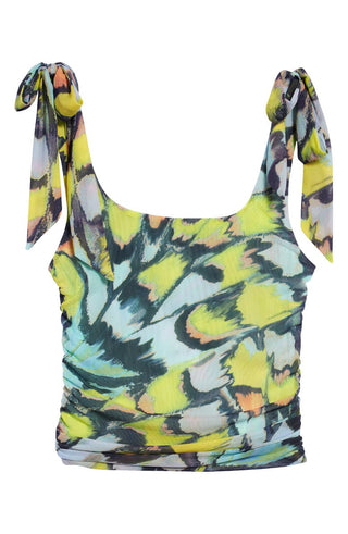 Free People Women's Avenue Print Tank Top Green Size Medium