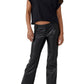Free People Women's Love Language Faux Leather Pants Black Size 2