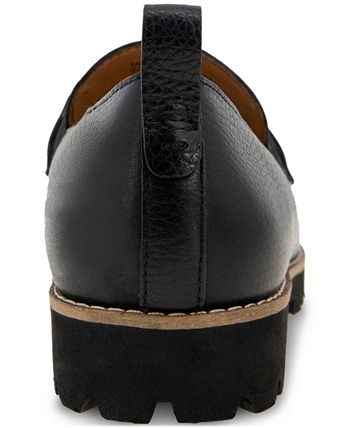 Kenneth Cole Women's Eugene Lug Bit Buckle Loafer Flats Shoes Black Size 7.5