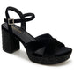 Kenneth Cole Reaction Women's Reeva Criss Cross Platform Dress Sandals Black Size 9.5