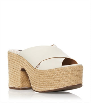 Aqua Women's July Platform Slide Sandals White Size 9 M