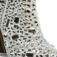 Steve Madden Women's Vayle Rhinestone Embellished Spool Heel Pointed Toe Ankle Booties Silver Size 7 M
