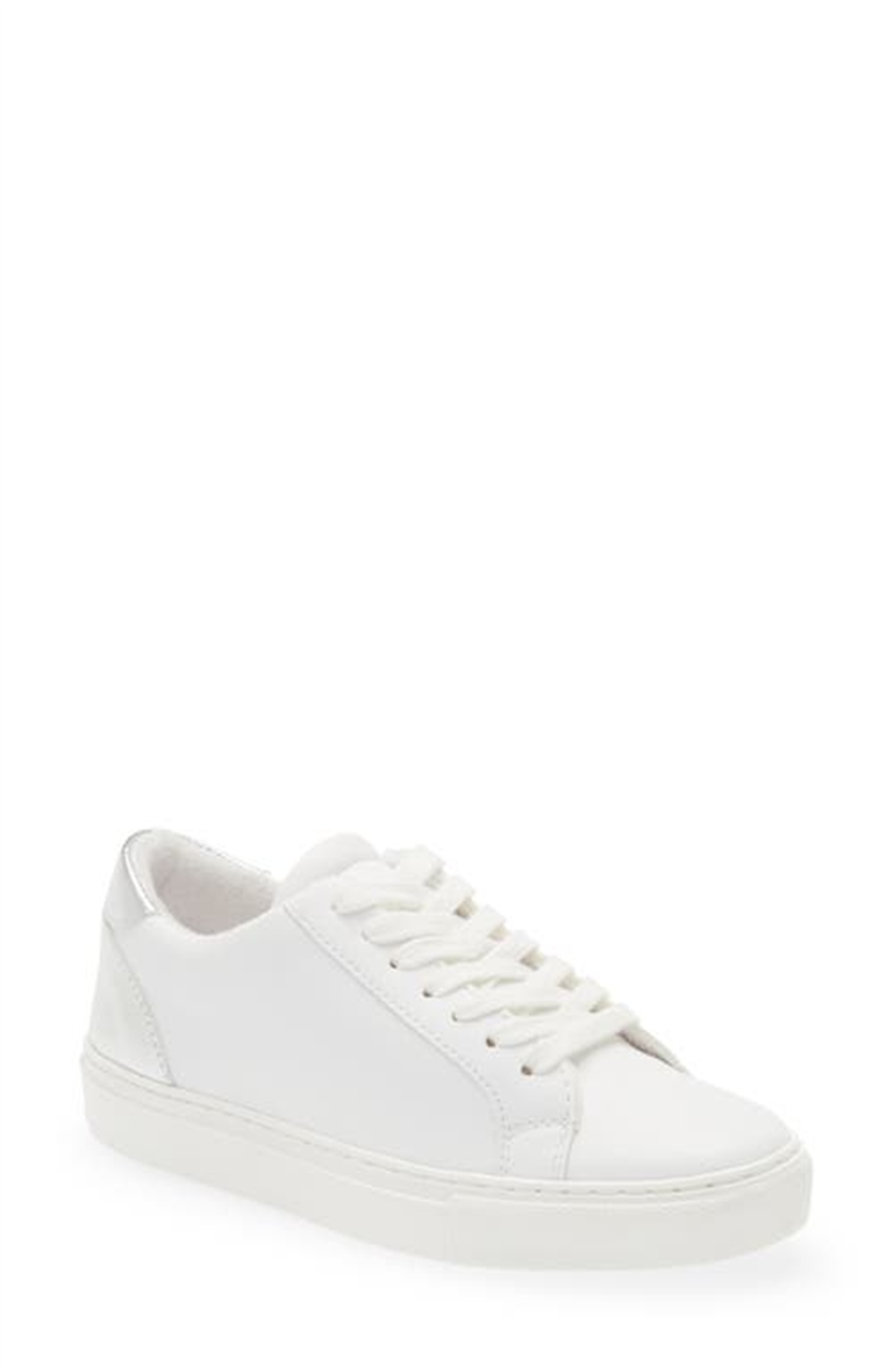 Steve Madden Ravia Sneaker in White/Silver White Size 7
