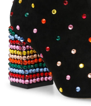 Betsey Johnson Women's Kaydence Block Heel Ankle Booties Black Size 7 M