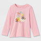 Cat & Jack Toddler Girls' Rainbow Unicorn Long Sleeve Graphic T-Shirt Pink 5T