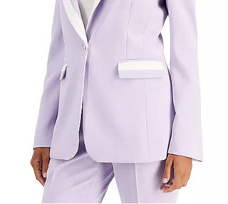 Tahari ASL Women's Purple Contrast Trim Blazer Size 2