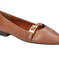 Bella Vita Women's Evanna Pointed Toe Flat Brown Size 7.5W