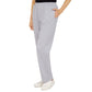 Alfred Dunner Women's French Terry Pull On Straight Leg Pants Gray Size Small