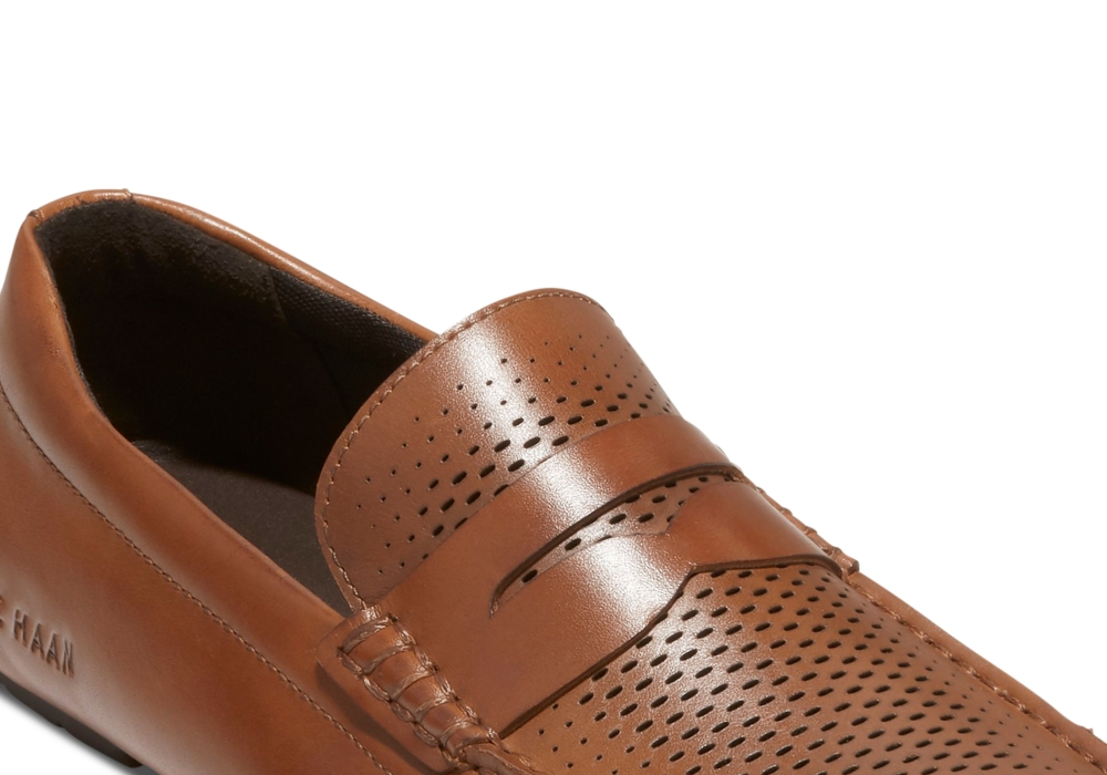 Cole Haan Men's Brown Grand Laser Penny Loafer Size 10