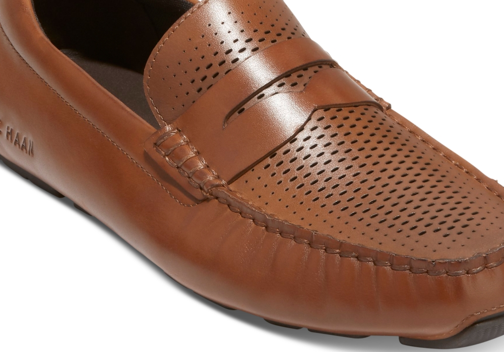 Cole Haan Men's Brown Grand Laser Penny Loafer Size 10