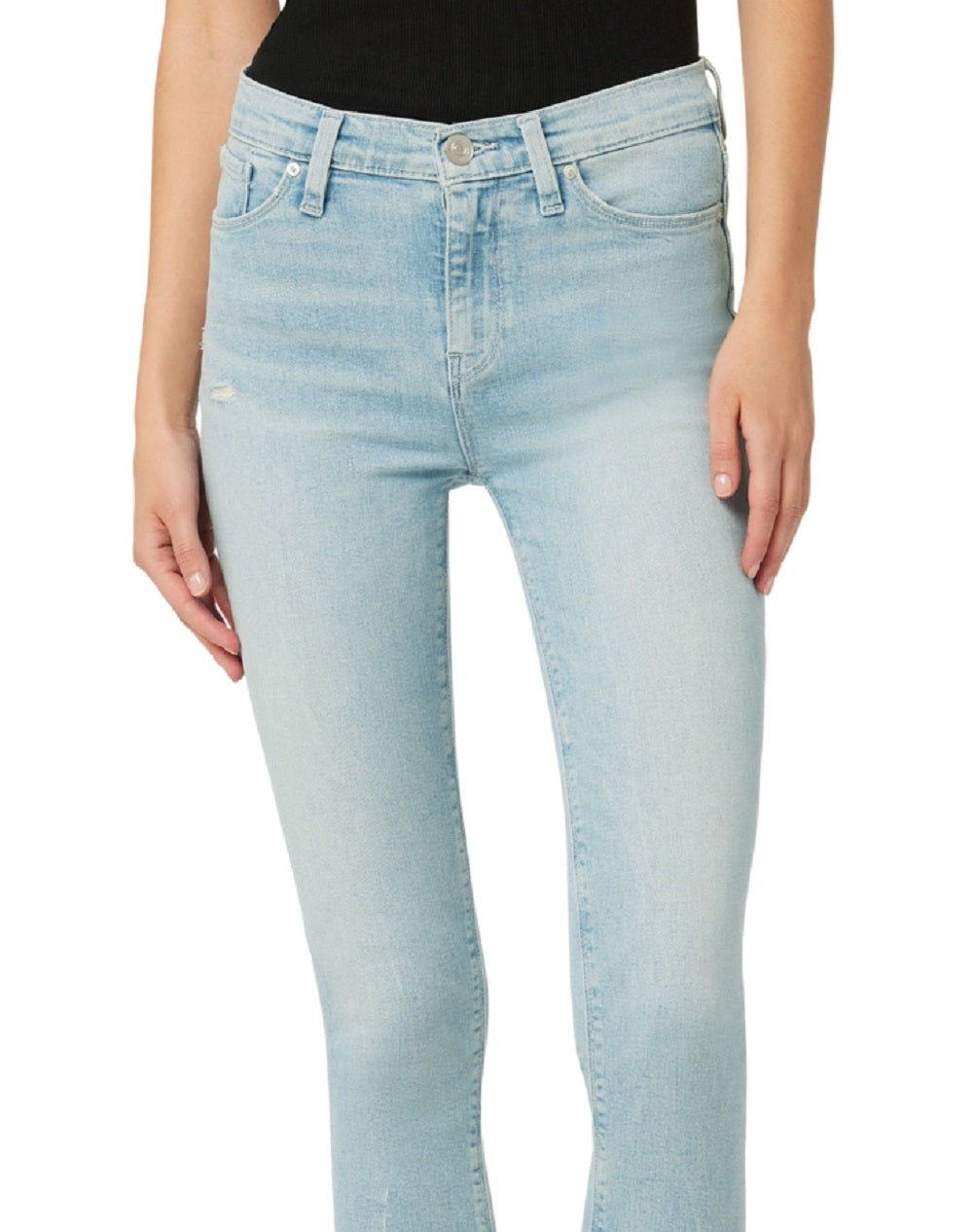 Hudson Jeans Women's Nico Mid Rise Super Skinny Crop Jeans Blue