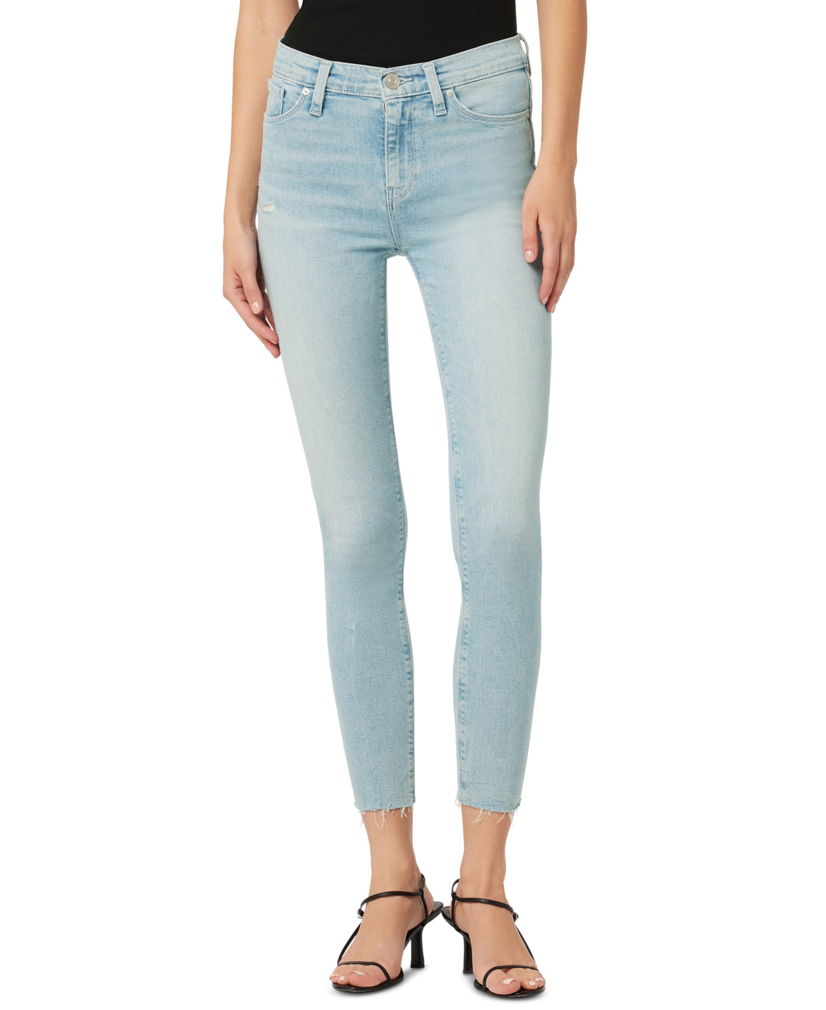 Hudson Jeans Women's Nico Mid Rise Super Skinny Crop Jeans Blue