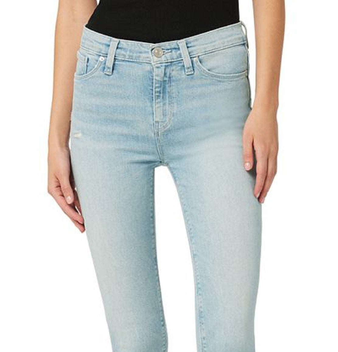 Hudson Jeans Women's Nico Mid Rise Super Skinny Crop Jeans Blue