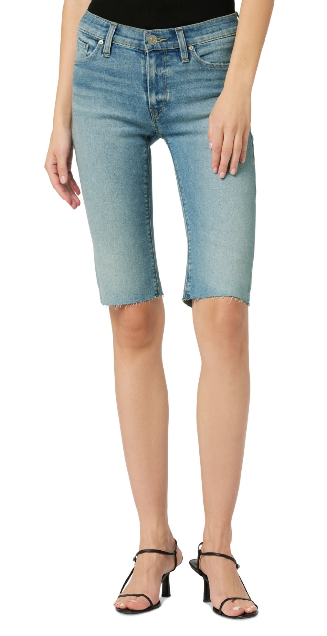 Hudson Jeans Women's Amelia Cutoff Denim Knee Shorts Blue Size 26