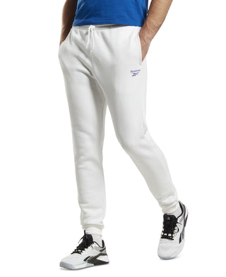 Reebok Men's Identity Classic Fit Fleece Joggers White Size X-Large