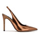 Nine West Women's Feather Slingback Pump Bronze Size 7.5 M