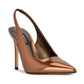 Nine West Women's Feather Slingback Pump Bronze Size 7.5 M