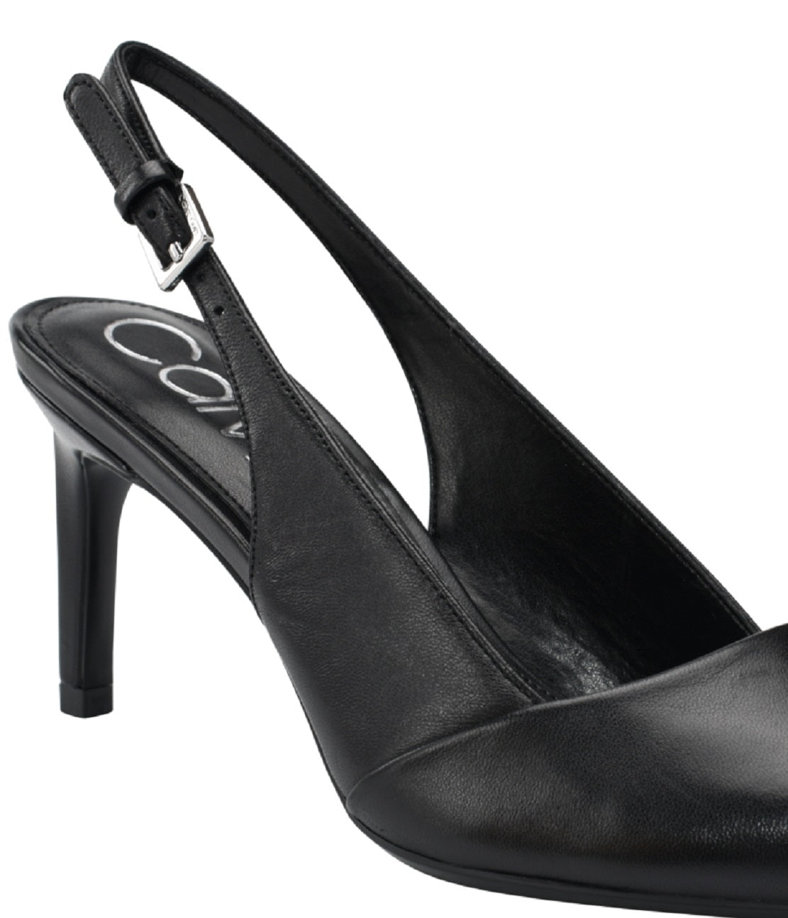 Calvin Klein Women's Silvia Slingback Pointed Toe Pump Black Size 9.5M