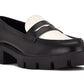 Nine West Women's Maibel Platform Penny Loafer Black Size 6.5 M