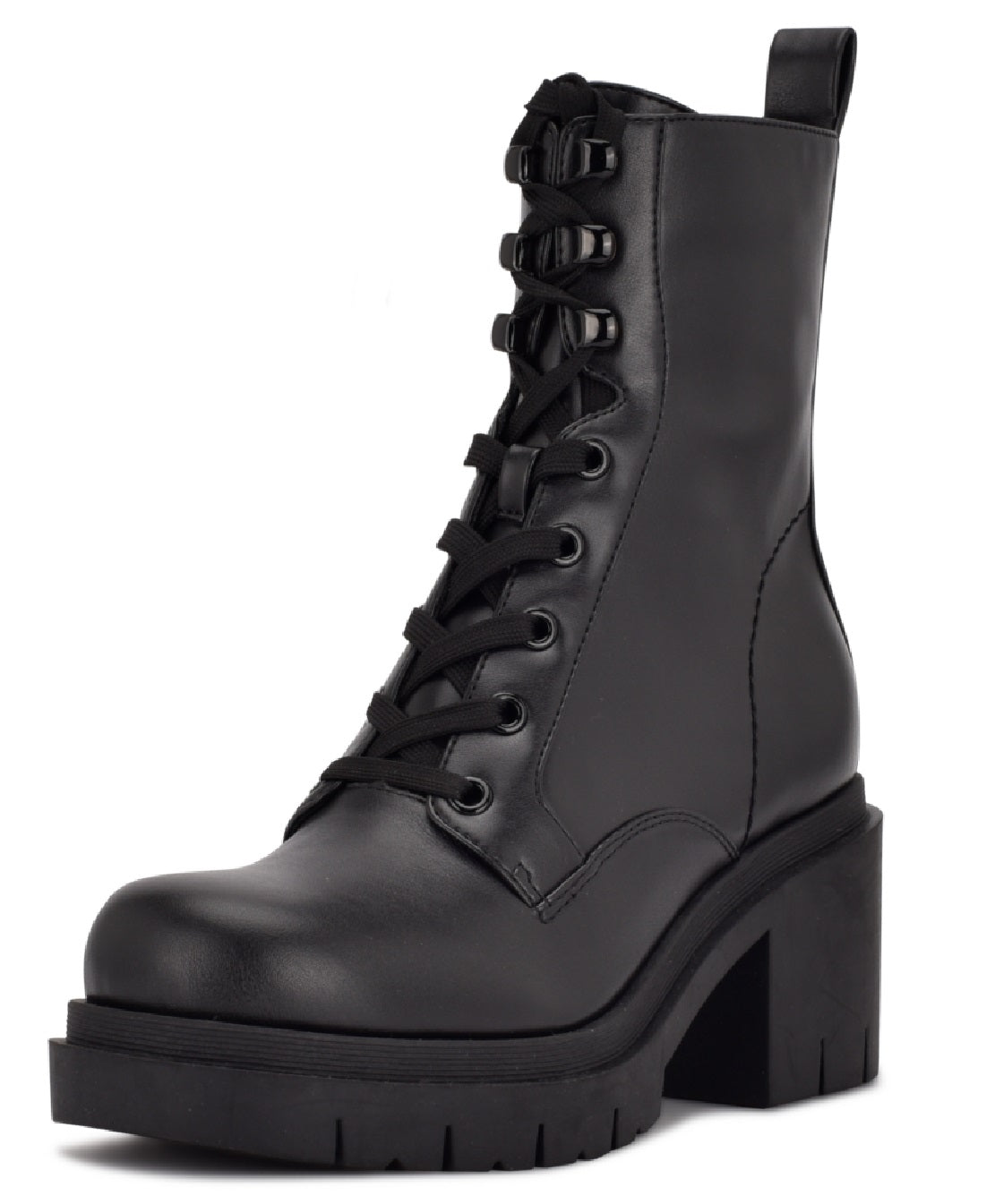Nine West Women's Juna Combat Boot Black Size 5 M