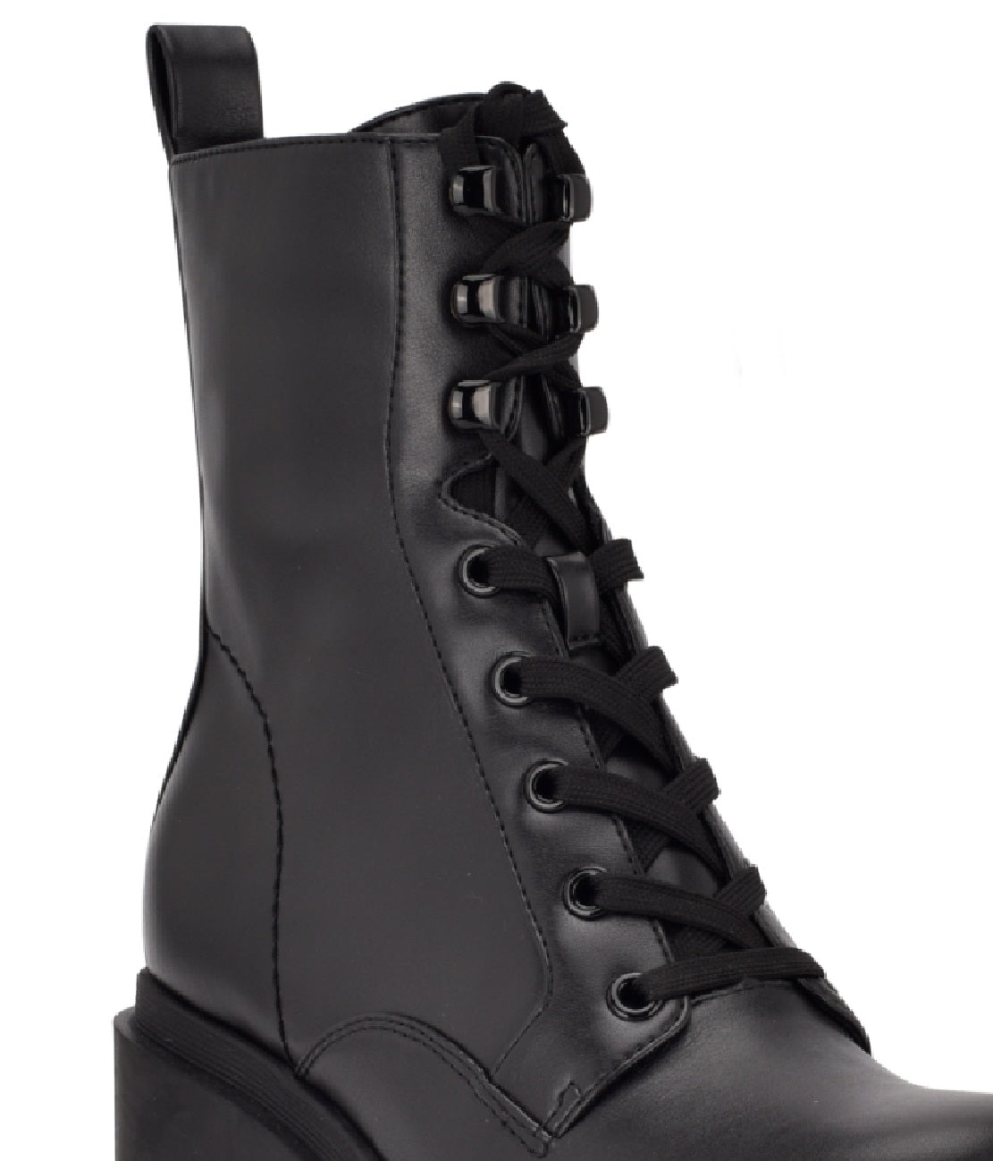 Nine West Women's Juna Combat Boot Black Size 5 M