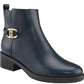 Tommy Hilfiger Women's Imiera Faux Leather Ankle Boot Blue Size 6 M