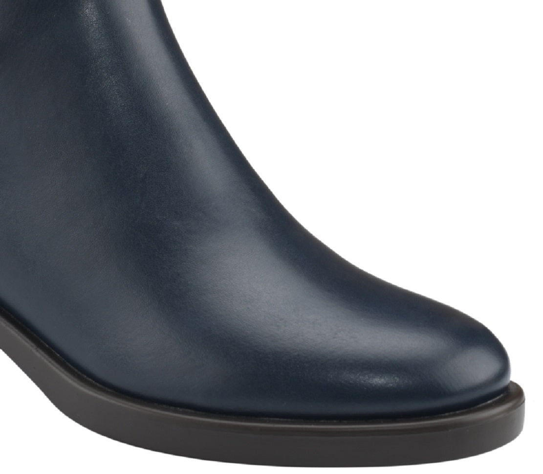Tommy Hilfiger Women's Imiera Faux Leather Ankle Boot Blue Size 6 M