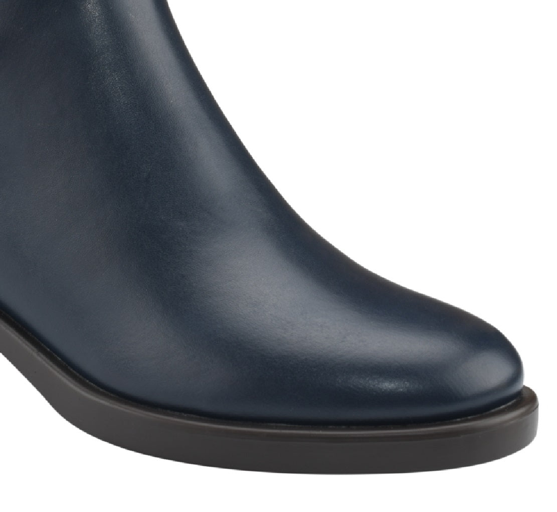 Tommy Hilfiger Women's Imiera Faux Leather Ankle Boot Blue Size 10 M