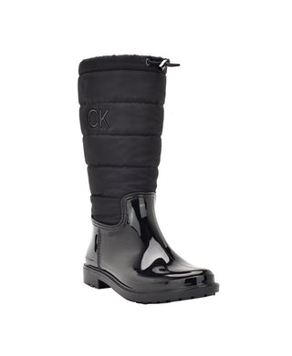 Calvin Klein Women's Siston Pull On Lug Sole Logo Cold Weather Rain Boots Black Size 7 M