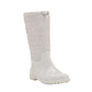 Calvin Klein Women's Siston Pull On Lug Sole Logo Cold Weather Rain Boots White Size 8 M