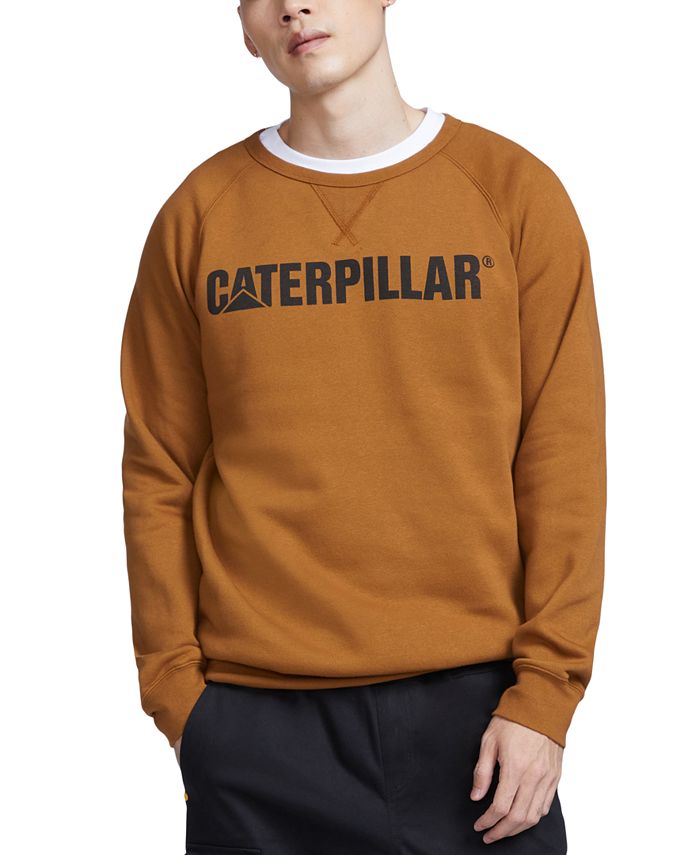 Caterpillar Men's Foundation Logo Print Sweatshirt Brown Size XXL