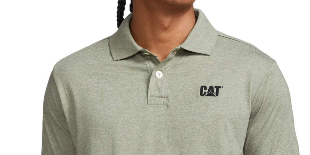 Caterpillar Men's Foundation Jersey Knit Polo Green Size Large