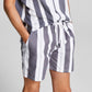 | And Now This Men's Relaxed Fit Stripe Drawstring Shorts Gray Size M