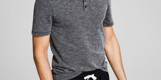 And Now This Men's Soft Knit Henley Gray Size Small