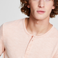And Now This Men's Soft Knit Henley Pink Size Large