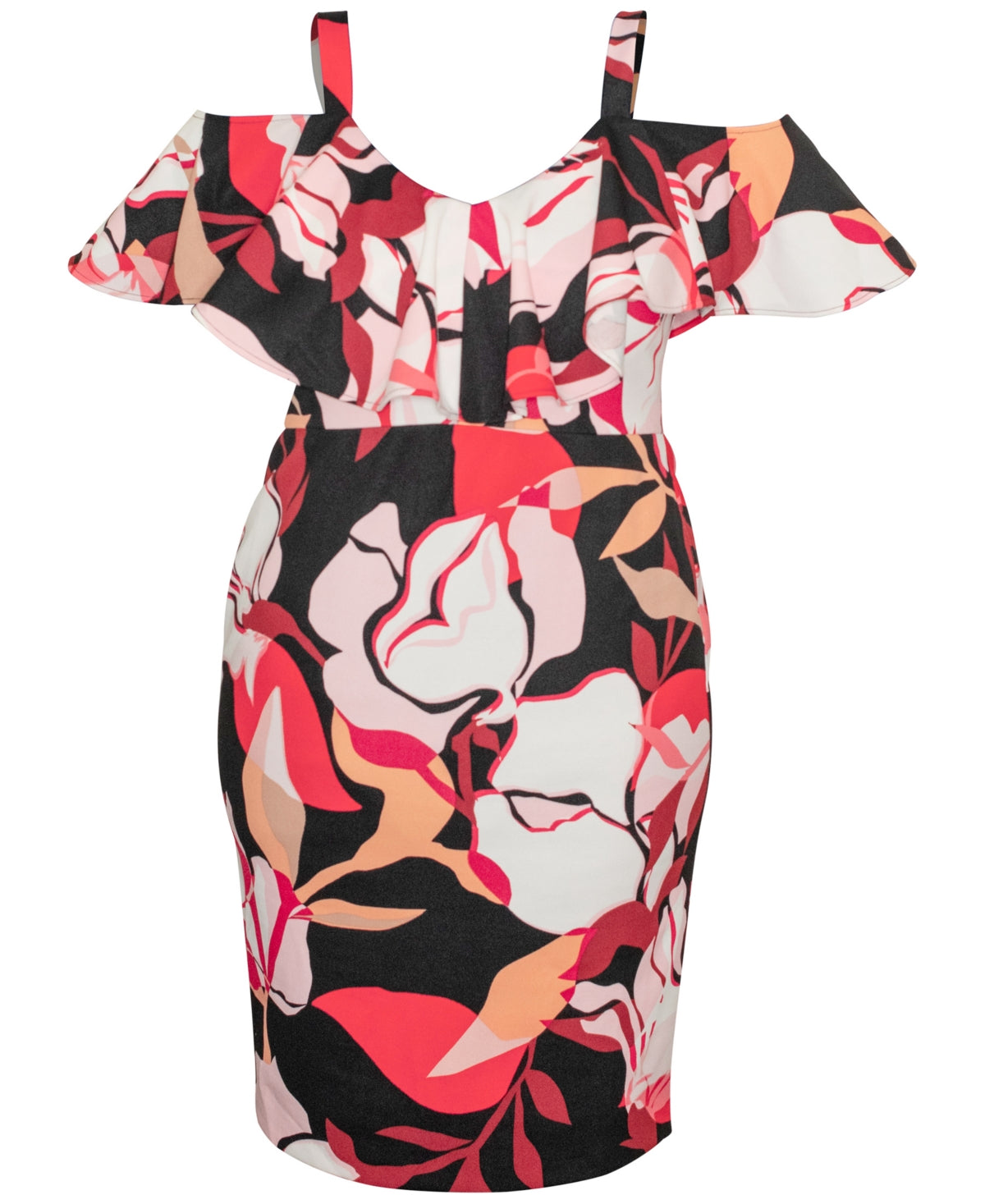 Rachel Roy Women's Marcella Ruffled Sheath Dress Red Size 22W