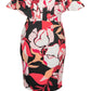 Rachel Roy Women's Marcella Ruffled Sheath Dress Red Size 24W