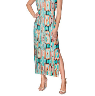 Rachel Roy Women's Crisscross Halter Maxi Dress Green Size Large