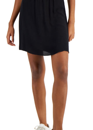 Love, Fire Junior's Picot Trim Skirt Black Size Small