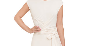 Rachel Roy Women's Tie Waist Side Slit Dress White Size Small