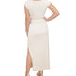Rachel Roy Women's Tie Waist Side Slit Dress White Size Large