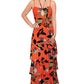 Rachel Roy Women's Amaya Tiered Keyhole Dress Orange Size X-Small