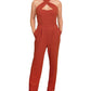 Rachel Roy Women's Roxie Halter Jumpsuit Orange Size XL