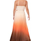 Rachel Roy Women's Lively Ombre Pleated Dress Orange Size 12