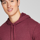 And Now This Men's Thermal Waffle Knit Hooded T-Shirt Red Size Small