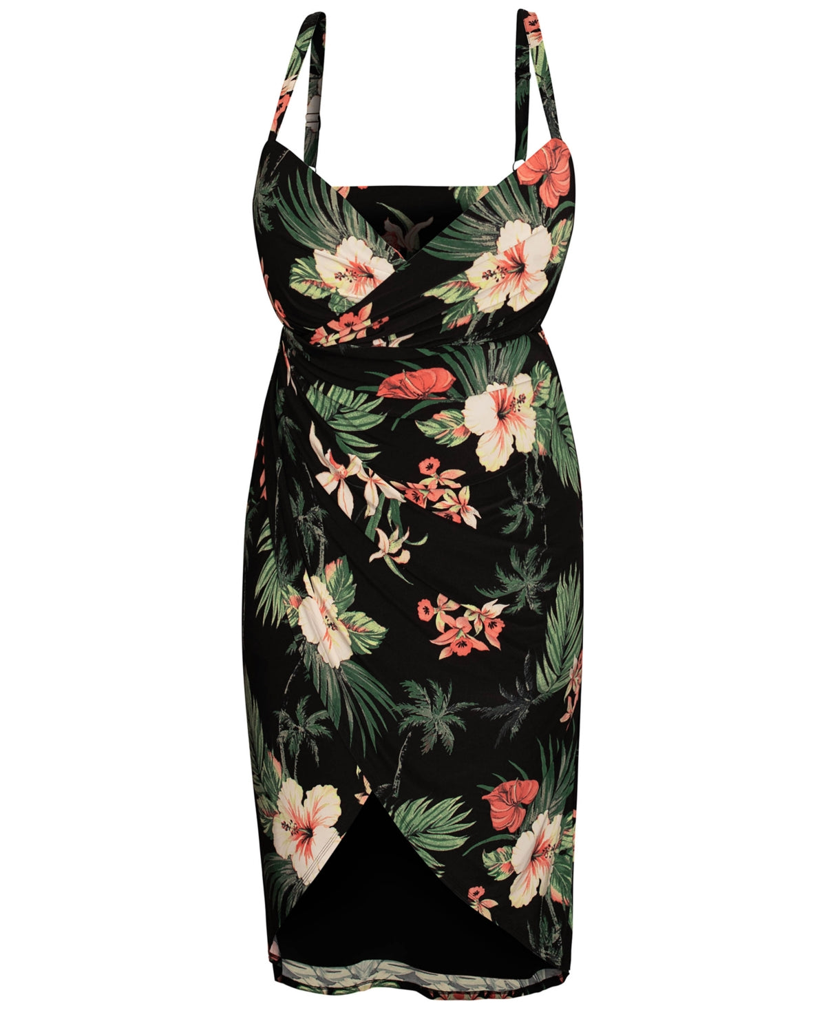 Rachel Roy Women's Plus Size Bree Printed Faux Wrap Maxi Dress Green Size 24W