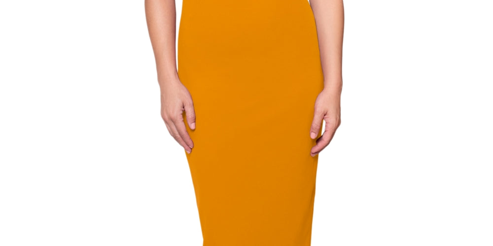 Rachel Roy Women's Halter Sheath Dress Yellow Size Large