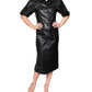 RACHEL Rachel Roy Women's Faux Leather Calf Midi Dress Black Size 8
