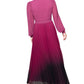 Rachel Roy Women's Fahari Pleated Ombre Maxi Dress Purple Size 22