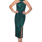 RACHEL Rachel Roy Women's Little Twist Neck Sheath Dress Green Size Large